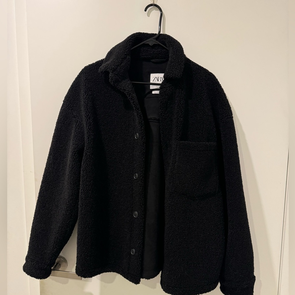 Zara fleece shirt jacket / shacket
